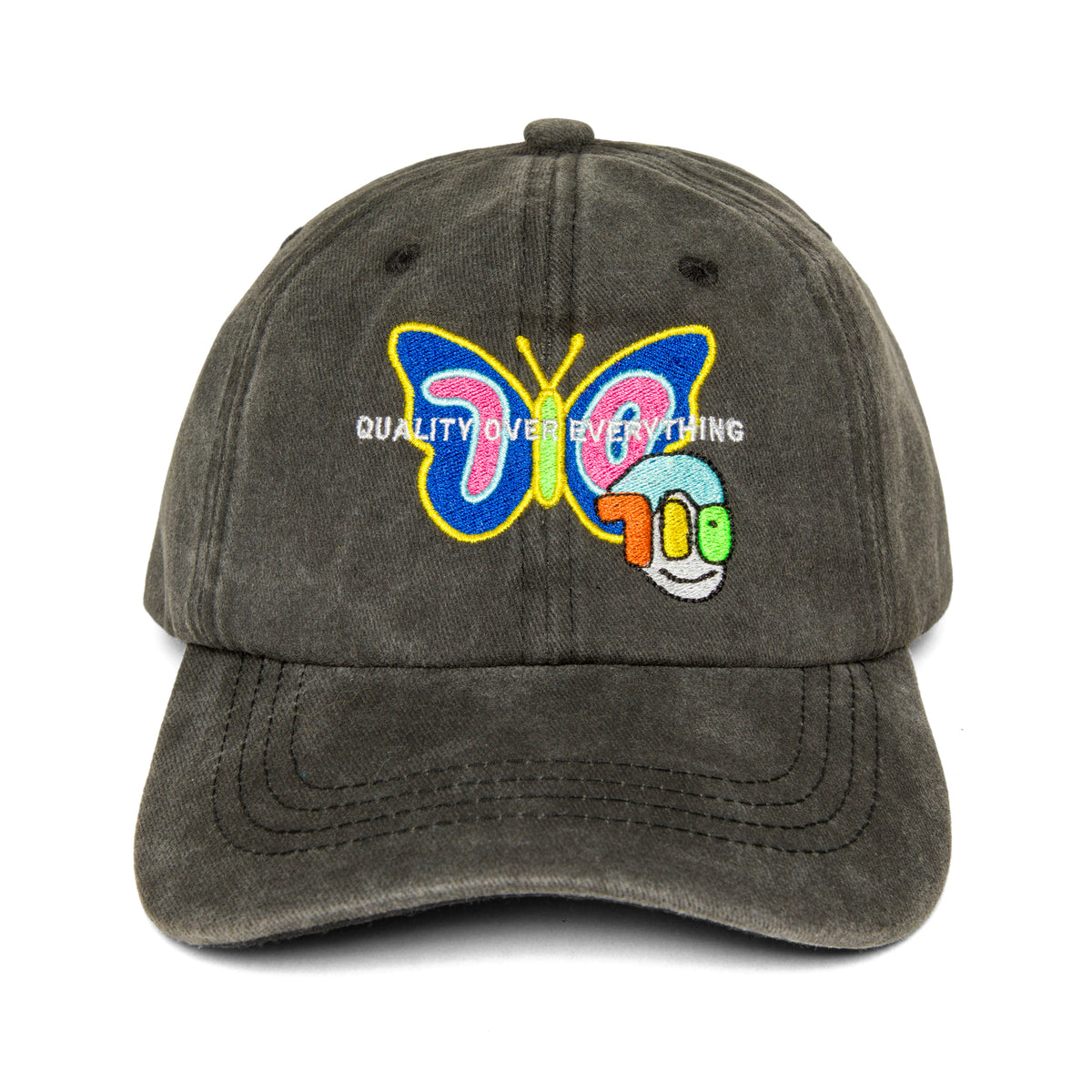 Butterfly Embroidered Hat, Black, One Size – 710 Labs