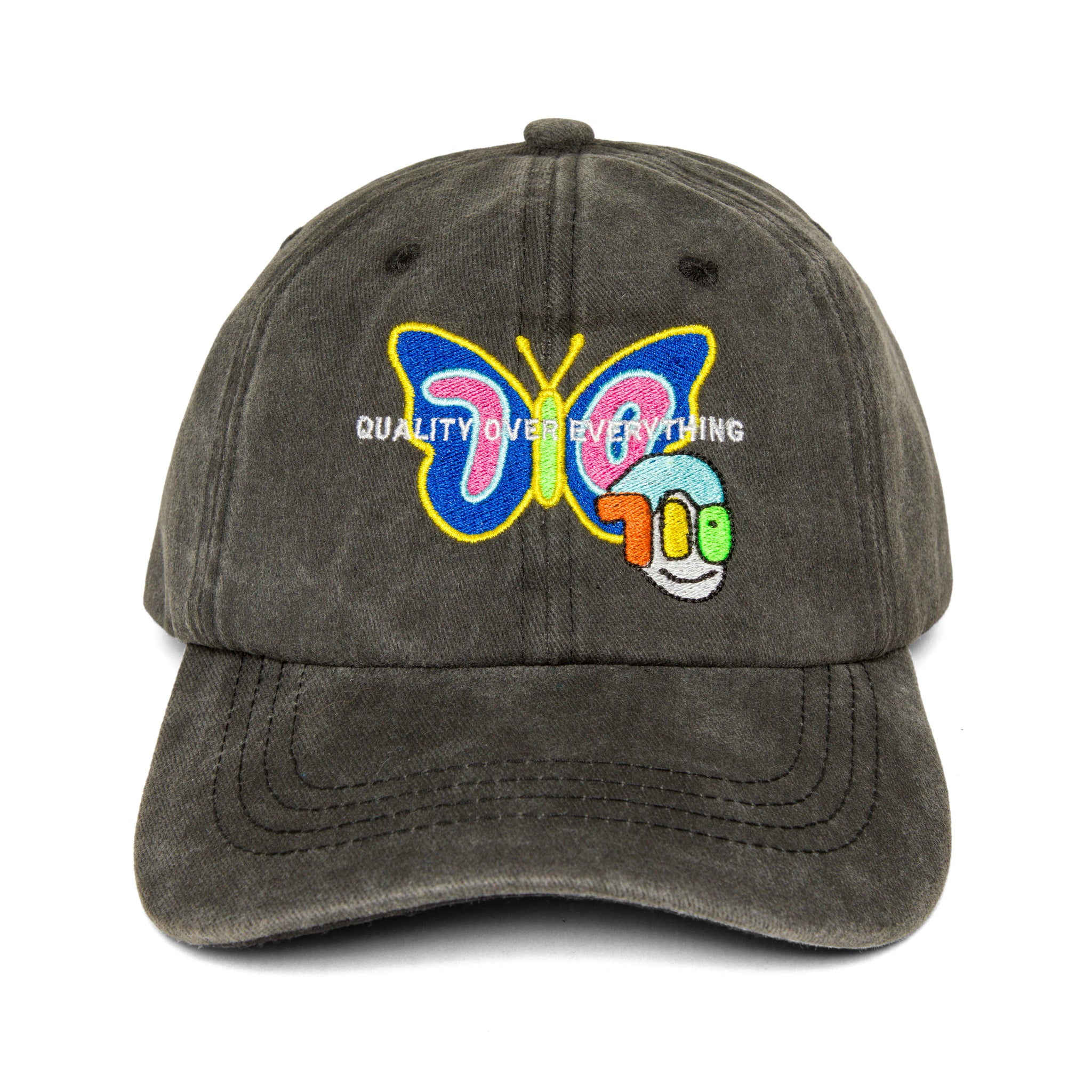 Butterfly Embroidered Hat, Black, One Size – 710 Labs